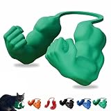 Cat Muscle Arms Funny Cosplay Neck Arm with Muscle 3D Printed Creative Giant Arms Pet Props Hanging Arm for Small Pets Halloween Toy Photo Shoot (Green)