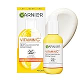 Garnier Serum-Crème gegen müde Haut und dunkle Flecken, 2in1 Tagespflege für...