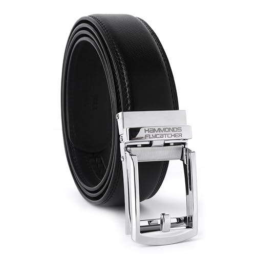 Genuine Leather Belt for Men, Premium Leather Belt with Auto Lock mechanism, Mens Belt Leather Branded with Slide Lock for Everyday Wear