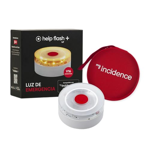 Luces, bombillas e indicadores | Help Flash Iot Luz De Emergencia V16 Con Geolocalización Funda De Neopreno Roja, Exigible En 2026, Conectada Con Dgt 3.0, Señal V-16, Aviso Ubicación, Plan De Datos Incluido, Mayor Visibilidad