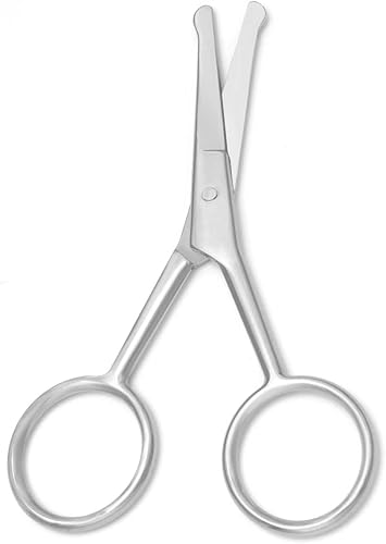 Miniatura 3 de Tijeras de manicura prémium de punta redondeada, multiusos, de acero inoxidable, para cutículas, pedicura, belleza, para uñas, cejas, pestañas, piel