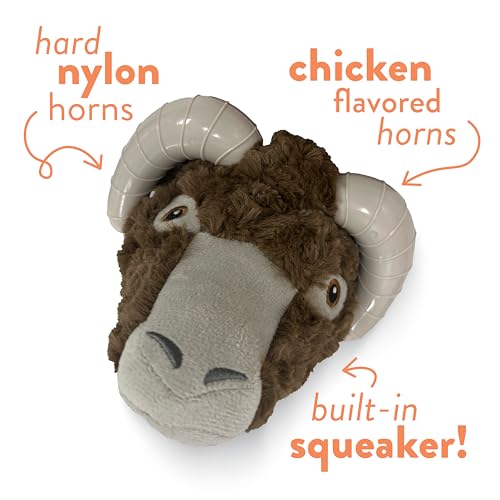 Spunky-pup-Knucklehead-Durable-Dog-Toy-2-in-1-Plush-Chew-Toy-for-Aggressive-Chewers-Chicken-Flavored-Dental-Chew-Durable-Double-Stitched-Squeaker-Ram - Cucciolini Doodles Spunky-pup-Knucklehead-Durable-Dog-Toy-2-in-1-Plush-Chew-Toy-for-Aggressive-Chewers-Chicken-Flavored-Dental-Chew-Durable-Double-Stitched-Squeaker-Ram