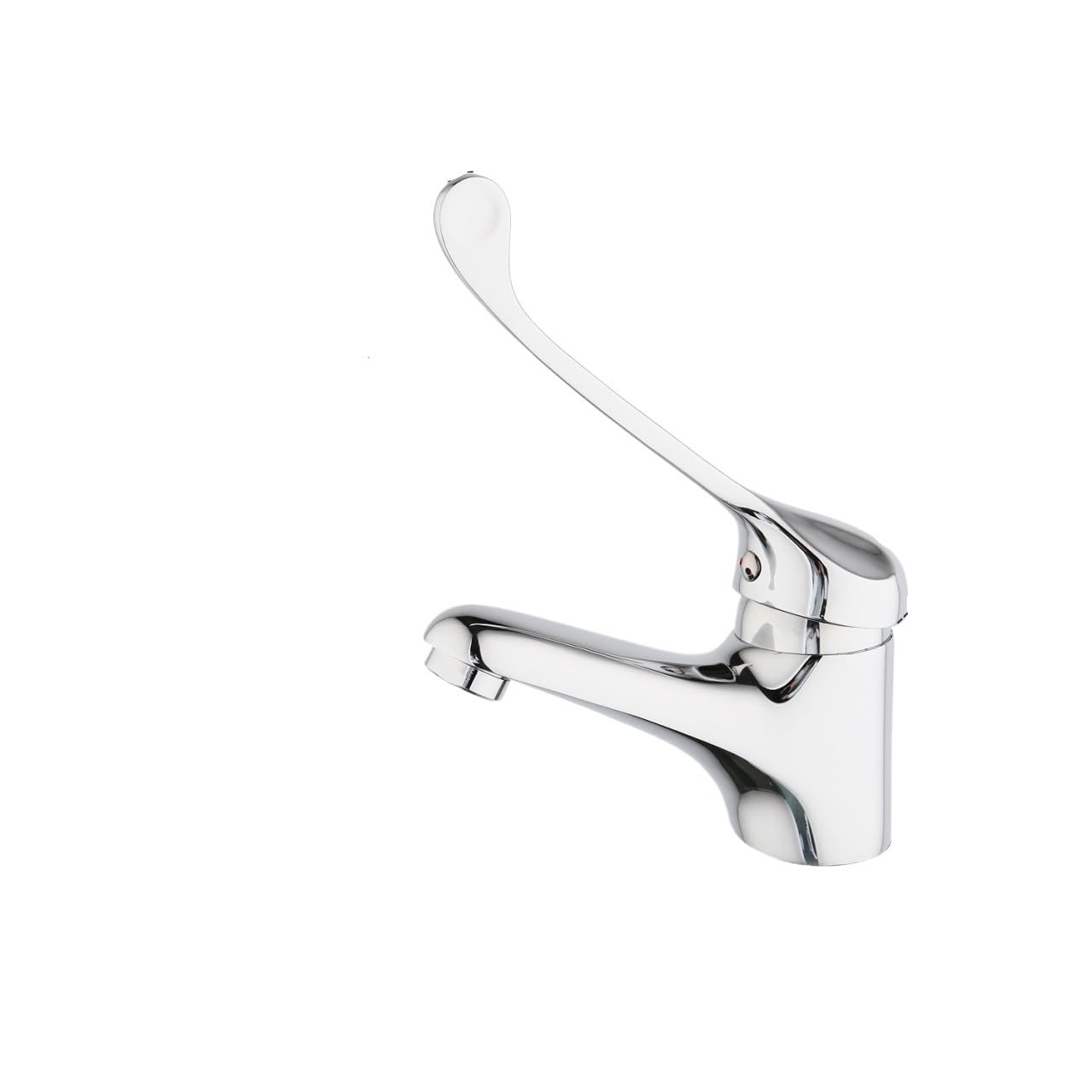 KLVN Miscelatore cromato per lavabo da bagno: rubinetto per l'igiene medica montato sul piano con controllo dell'acqua calda-fredda per l'uso del lavandino (B)