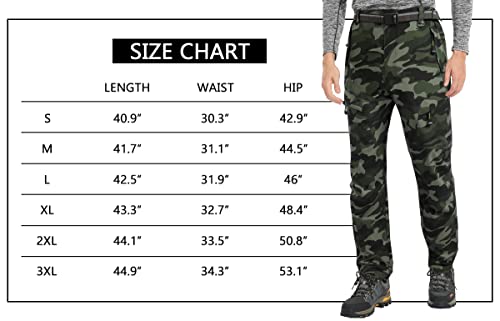 Sikaini Men's Cargo Hiking Pants Quick Dry Lightweight Water Resistant Breathable Work Pants For Men With Multi Pockets(Dark Green Camouflage 2Xl) #TOP6