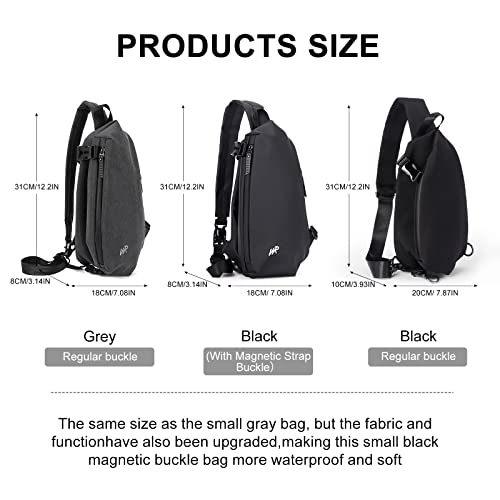 Sunmop Small Sling Bag Crossbody Backpack Shoulder Bag For Men, Waterproof Hiking Daypack For Men,Fashionable Chest Fanny Pack Travel Running Cycling Sports,Carrying All Phones，Black #TOP2