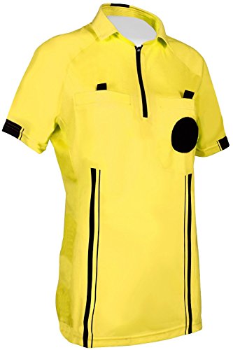 New! Women's 2018 Soccer Referee Jersey (Yellow, Large)