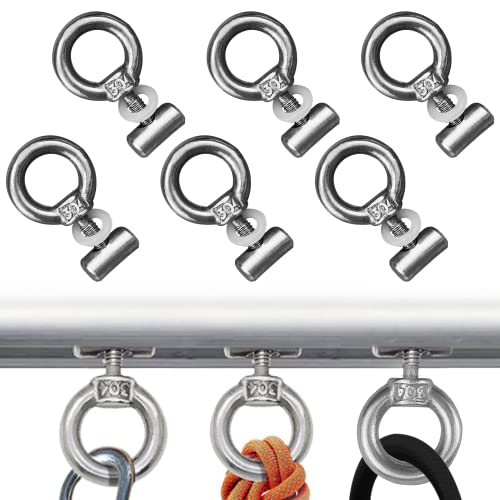 6 Set Occhielli Di Ancoraggio, Gancio Per Tendalino Camper, Acciaio Tende Da Sole Inossidabile Ganci, 304 Acciaio Inox Bullone Occhiello, Per Tubatura