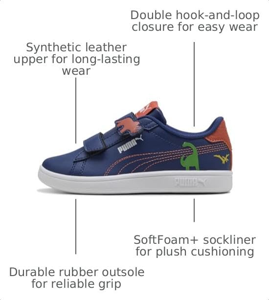 Image of Puma Unisex-Child Smash Hook and Loop