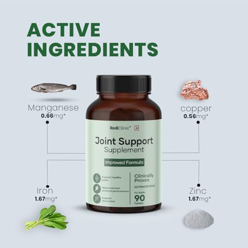 Image of Joint Support Tablets for Men and Women | Glucosamine Chondroitin and MSM, Ginger Extract |Joint Pain, Joint Cartilage Support & Muscle Health | Pack of 1-90 Tablets