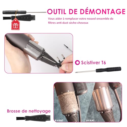 Filtre de rechange pour sèche-cheveux Dyson évitant la surchauffe - 5