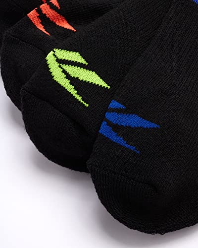 Reebok Meias básicas confortáveis acolchoadas (pacote com 6), Preto Multi, G