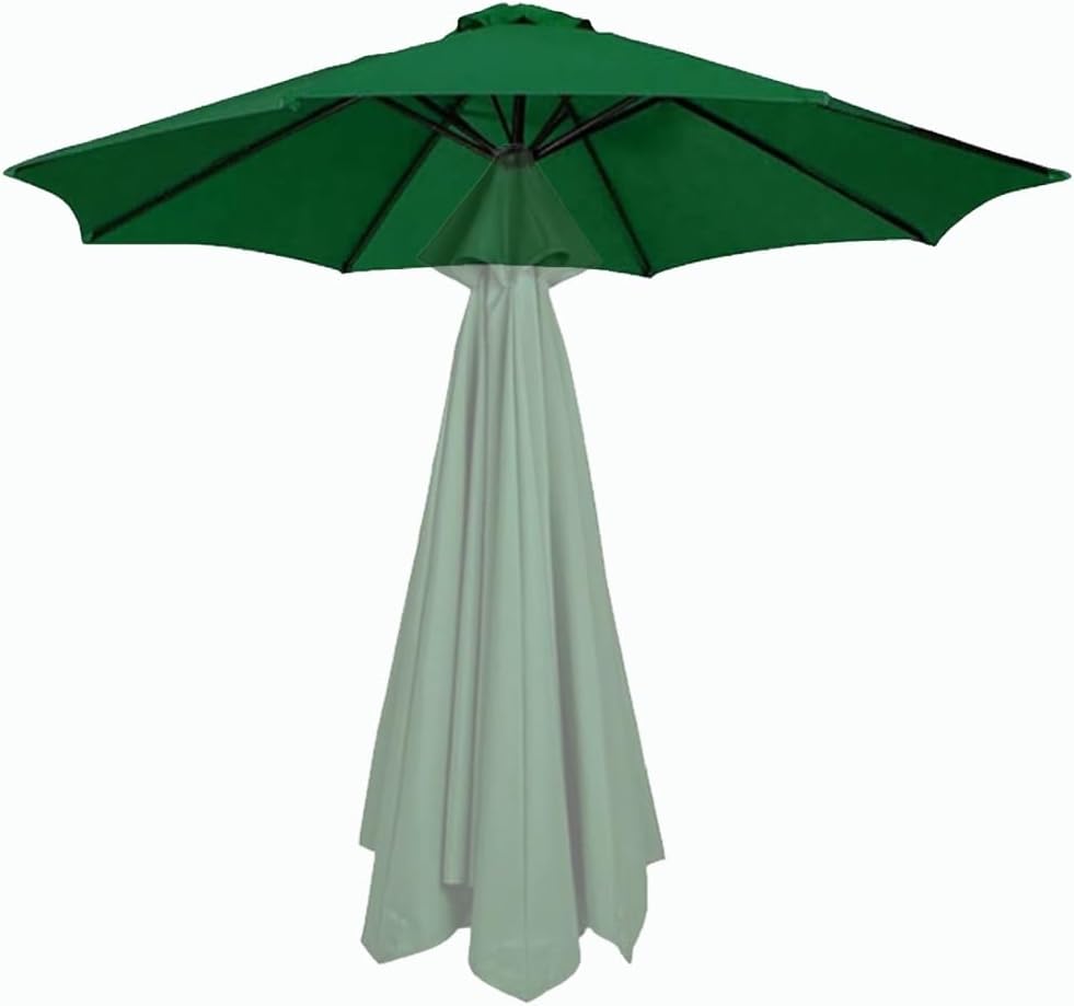 6.5ft 7.5ft 9ft 10ft Umbrella Replacement Parasol Canopy 6/8 Ribs Patio Umbrella Replacement Top Outdoor Stall Umbrella Canopy Cover (Color : Dark Green, Size : 3.0m/10FT-8Ribs)