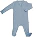 Woolino Baby Boys Footie Pajama Sleeper, Merino Wool, 3-6 Months, Blue