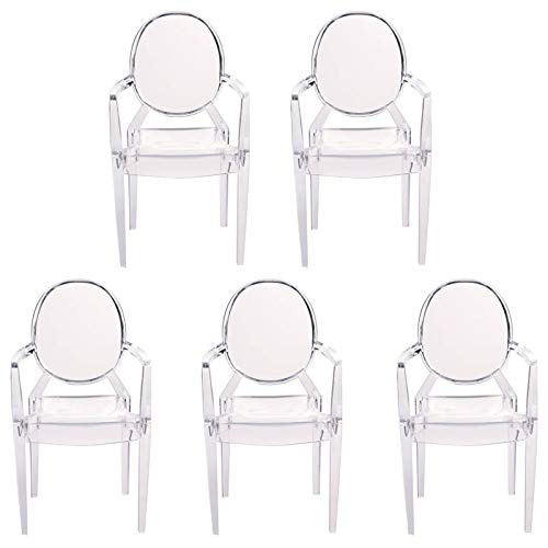 Tmtop 5PCS Miniature Armchair Plastic Chair Model Furniture for 1/6 Doll House Accessories