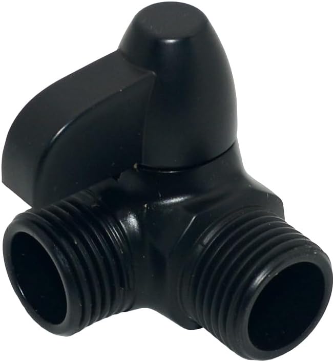 VARMHUS 2-Way Shower Arm Diverter Valve,Switch Between Fixed Showerhead and Handheld Shower (Matte Black)