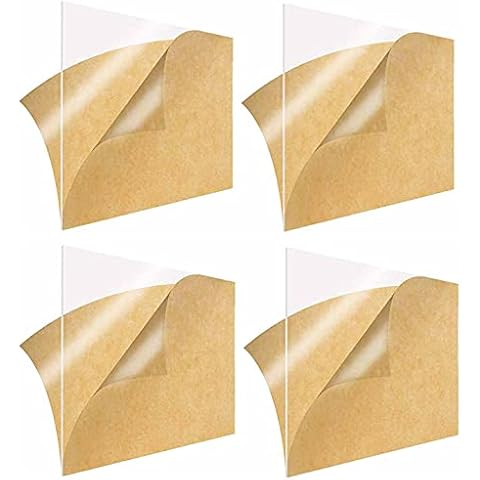 4 Pcs Acrylic Sheet Clear Cast Plexiglass12"X16" X0.078" Thick (2mm) with Protective Paper for Photo Frame Replacement, DIY Display Projects, Cabinets, Windows Cover