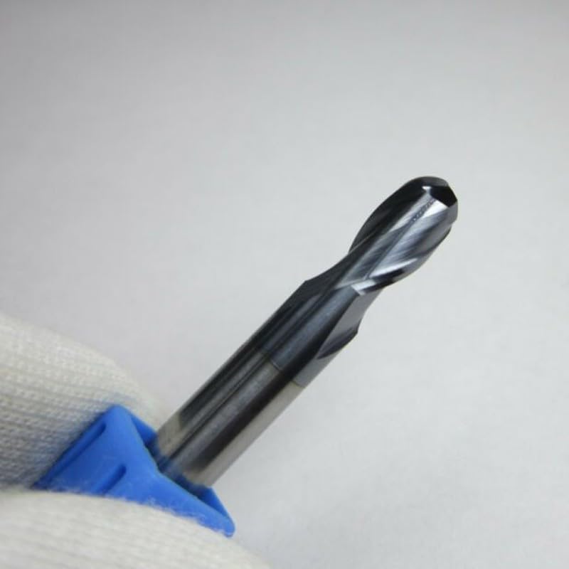 HRC45 Fraise à bout sphérique en carbure de tungstène de 6 mm de diamètre 2 cannelures pour travail des métaux CNC