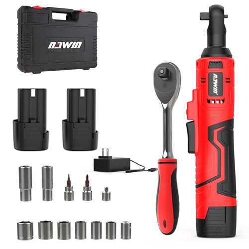 ナウィン 充電式ラチェットレンチ 16.8V コードレス 電動ラチェットレンチ ソケットレンチセット ガレージツールセット 最大トルク55Nm 現場改装 足場の組立 自転車修理 差込角3/8" 無段変速 正逆転両用 LEDライト 豊富な付属品 収納ケース
