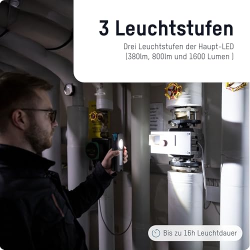 Robusta Lampada Da Lavoro Ricaricabile Con Braccio Flessibile - 2