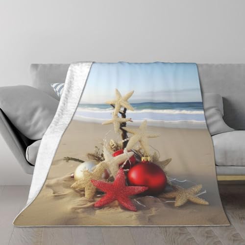 Couverture imprimée de plage de Noël 152x203cm : la solution contre le froid - 2