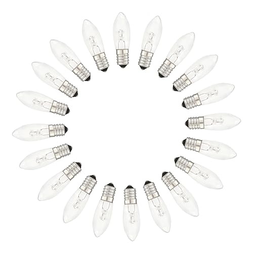 MeetUs 20 Pezzi Lampadine Candele E10 48V 3W, AC Candele