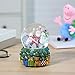 Christmas Glass Snow Globe Polystone Water Globe with Music for Holiday Santa Claus and Snowman
