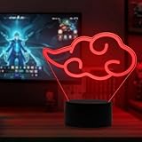 Buchele Anime Cloud Lamp, 3D Illusion Cloud Night Light with 7 Colors Changing for Game Room Man Cave Party, Anime Gifts for Men, Boyfriend, Fans