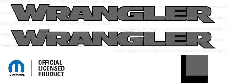 Decal Mods Wrangler Hood Graphic Vinyl Decal fits Jeep Wrangler JK/JL/JT (2007-2024) Red w/Black Outline FRBO (Set of 2) | FJ3Y9