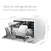 Kompakte Geschirrspülmaschine Turbionaire AVA 6 TPDSAVA6CT, 6 Maßgedecke, 6 Programme, Eco-Modus, Wasserenthärter, 360°-Spülsystem, Restart-Funktion, 55 cm, Weiß