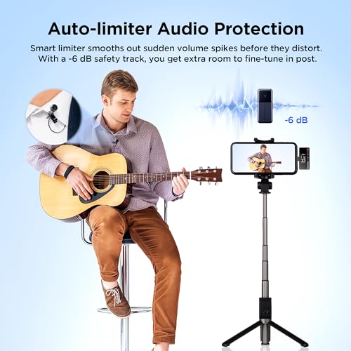 Image of Saramonic Air Wireless Microphone for iPhone /Camera /Android /PC, 48kHz /24-bit,120dB Max SPL, 300m Range, Noise Cancelling, 30h Use for Filmmaking and Content Creation (USB-C RX + Lavalier Microphones)