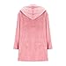 Girls Fuzzy Fleece Cardigan Warm Long Sleeve Hooded Jackets Winter Casual Lightweight Loose Sweater Coat with Pockets