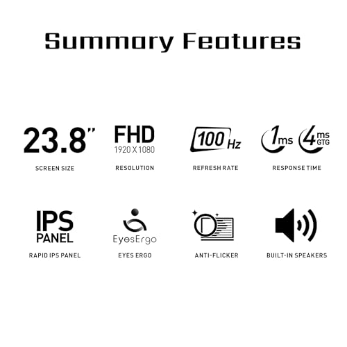 Image of msi PRO MP245PG, 24-inch IPS 1920 x 1080 (FHD) Computer Monitor, 100Hz, Adaptive-Synch, EPEAT Silver, HDMI, DisplayPort, VESA Mountable, Tilt, Height Adjustable, Speaker, 1ms, Black