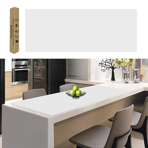 Image of 49.2''x15.7''(125cmx40cm) Extra Large Silicone Mat, Silicone Mats for Kitchen Countertop, Heat Resistant Mat Kitchen Island Countertop Protector, Waterproof Kitchen Counter Mats, Semitransparent