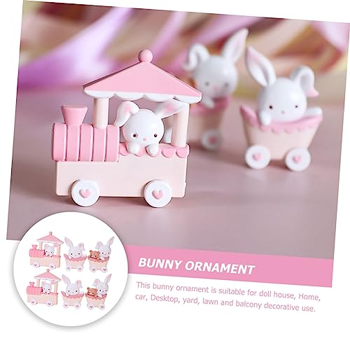 Tren de conejo de Pascua para decorar mesas y dar vida a manualidades de jardín 8
