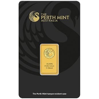 Perth Mint 5g Gold Bar 999.9 Kangaroo
