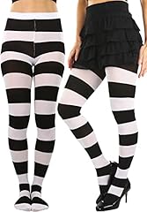 Footless Zebra Stripe - Black/White