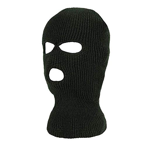 Ski Mask Knitted Outdoor Full Face Cover Balaclava Face Mask Dark Green Ski Mask Knitted Outdoor Full Face Cover Balaclava Face Mask Dark Green