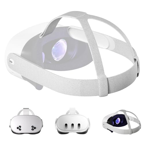 Image of ZORBES Compatible with Meta Quest 3 /3S, VR Headset Head Strap Adjustable VR Headset Stretchy Nylon Webbing Strap for Gaming Snug Fit Enhanced Support Headband