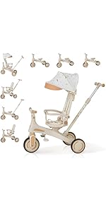 Amazon.co.jp: monozu 子供用三輪車 8in1 手押し棒付き 6ヶ月～6