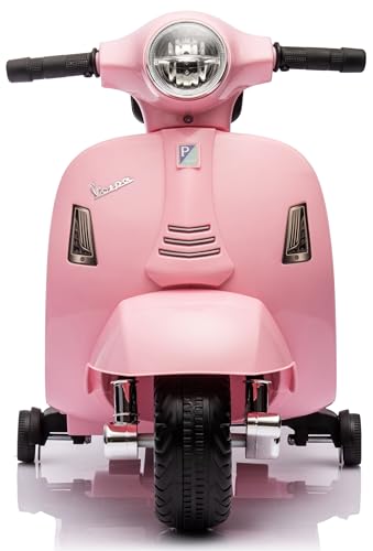 Vespa Elektroroller Elektrofahrzeug Kinderfahrzeug Scooter (Rosa mit Rückenlehne) – Bild 6