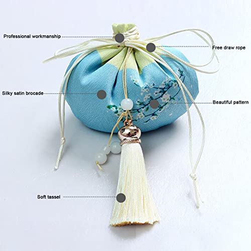 4 Bolsitas de Seda Chinas para Joyas con Cordón miniatura 5