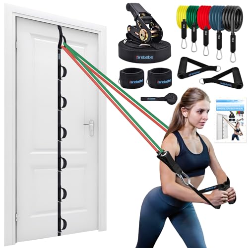 Brebebe Upgrade Door Anchor Strap for Resistance Bands Exercise, Multi Points Anchor Straps with...