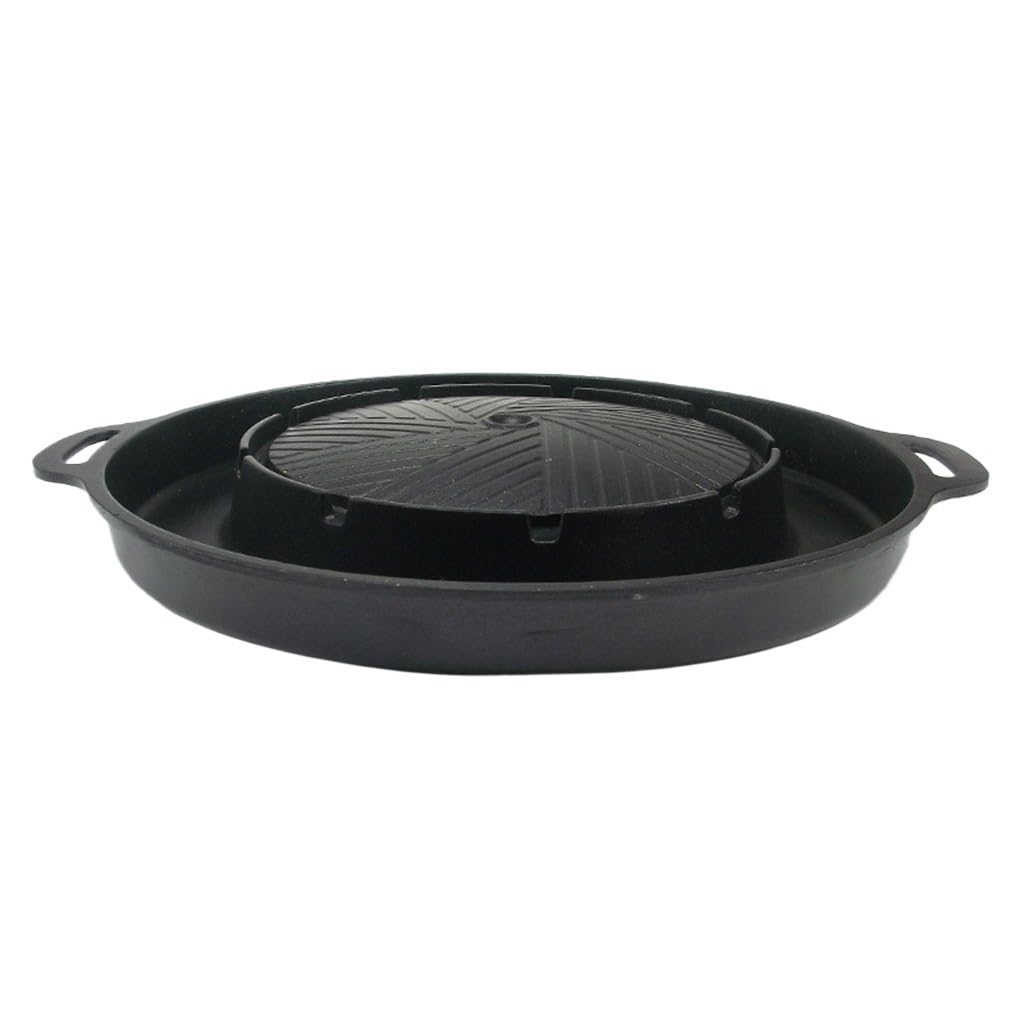 Placa circular de barbacoa de aluminio que evita quemar comida