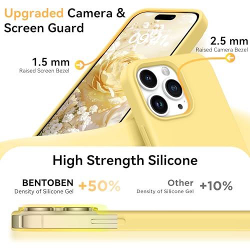 Evitez les rayures sur iPhone 14 Pro Max coque silicone jaune