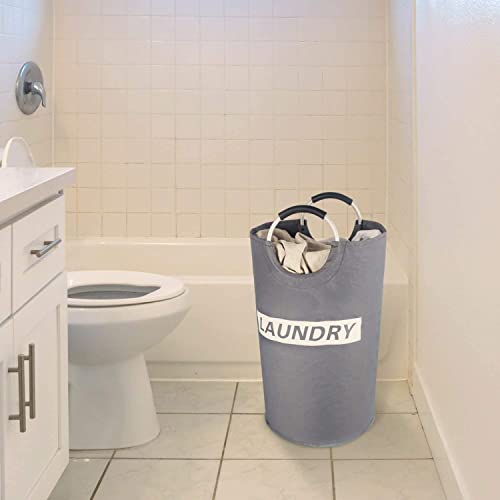 Lifewit 82L Large Laundry Basket Collapsible Clothes Hamper Durable Oxford Fabric Portable Folding Laundry Bin For Bedroom, Laundry Room, Closet, Bathroom, College, Grey #TOP6