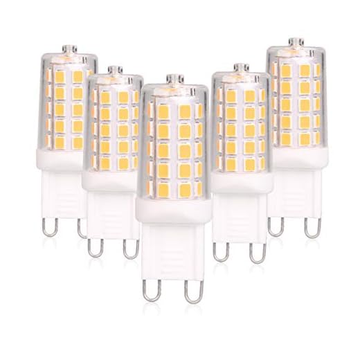BAOMING G9 LED Bulb Dimmable 4W, 40 Watt T4 G9 Halogen Equivalent, 2700K Soft Warm White, 120V No-Flicker, Chandelier Lighting 450LM (5 Pack)