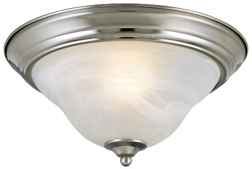 Hardware House 544650 13-Inch by 6 1/2-Inch Ceiling Lighting Fixture Brushed Nickel