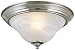 Hardware House 544650 13-Inch by 6 1/2-Inch Ceiling Lighting Fixture Brushed Nickel