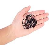 ZCOINS 100 Stück Pack Schwarz Mini Kleine Haargummis, Dünne elastische Haarbänder für feine Strähnen, Zöpfe & Kinderfrisuren, Unsichtbare Haargummis für Mädchen & Kleinkinder