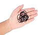 ZCOINS 100 Stück Pack Schwarz Mini Kleine Haargummis, Dünne elastische Haarbänder für feine Strähnen, Zöpfe & Kinderfrisuren, Unsichtbare Haargummis für Mädchen & Kleinkinder